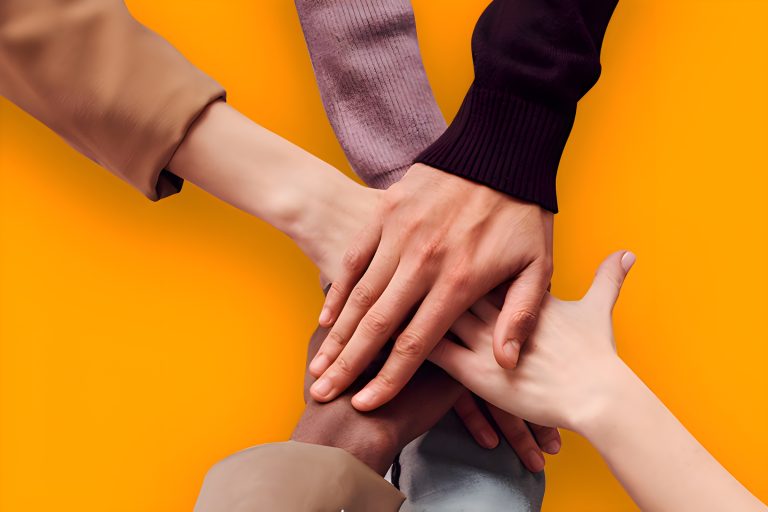 hands supporting each other