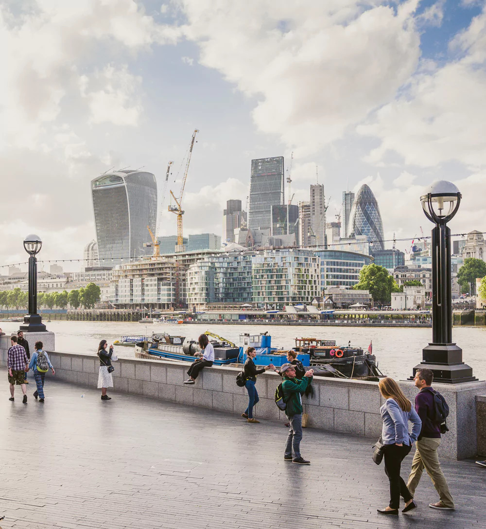 London skyline and river